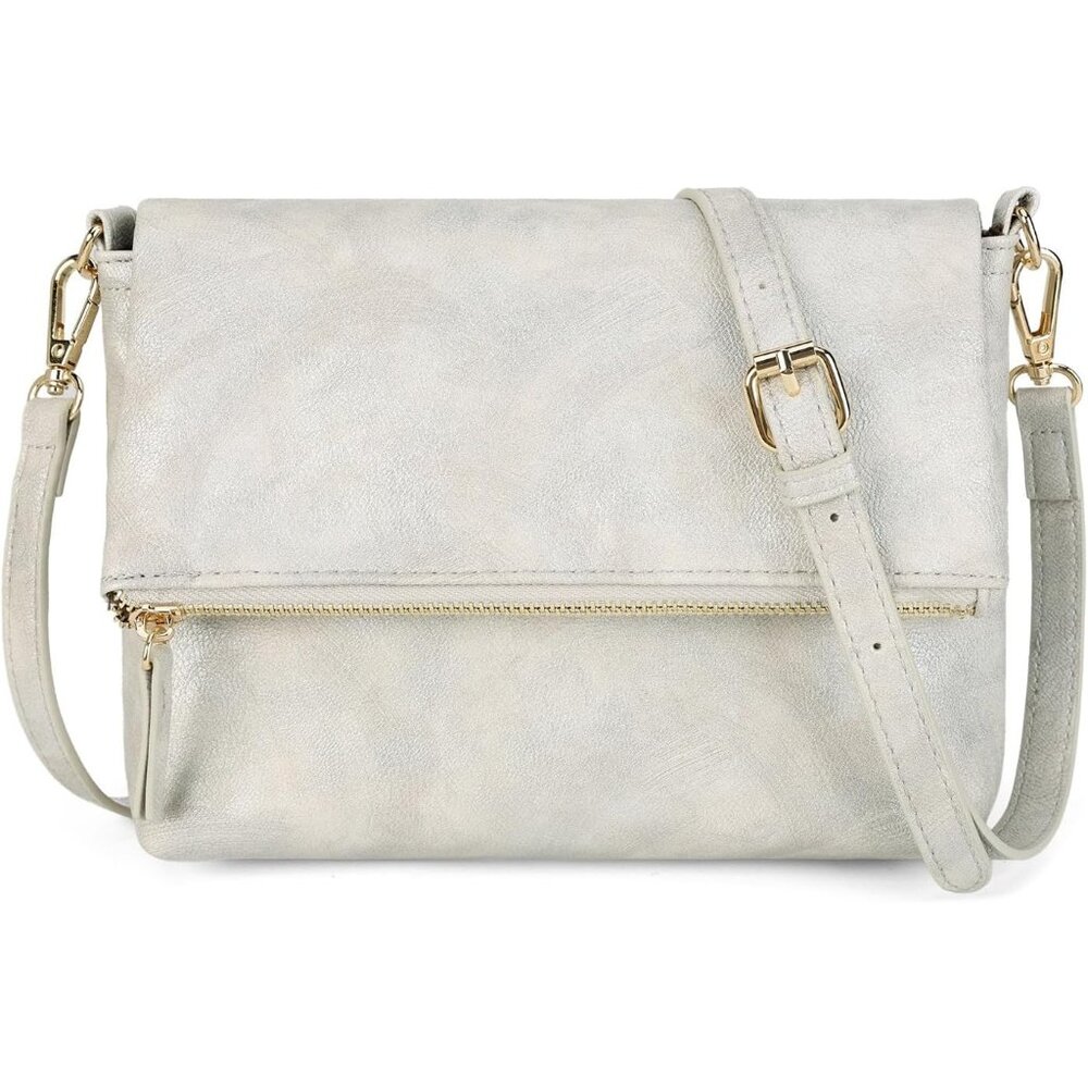 〽️Women Silver Multi-Functional Wristlet Crossbody Purse Shoulder Bag